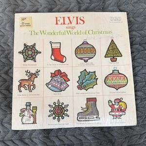 Elvis Sings The Wonderful World of Christmas Vinyl Record LP RCA ANL1 1096 Retro